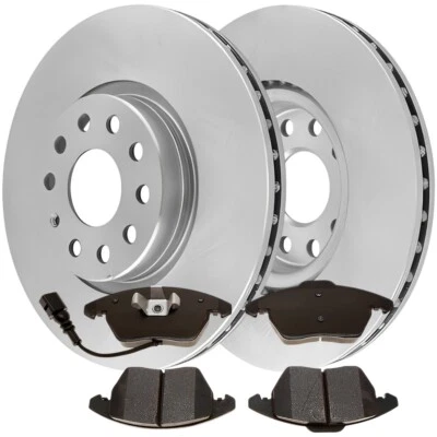 Front Vented Disc Brake Rotors With Pads for Audi A3 13-06, Volkswagen Eos 12-07 - Image 1 of 4
