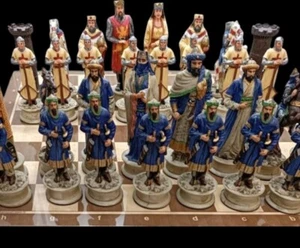 Chess Set Crusaders Chess Pieces Handmade with Chess Board - Christmas Gift 🎁 - Picture 1 of 9
