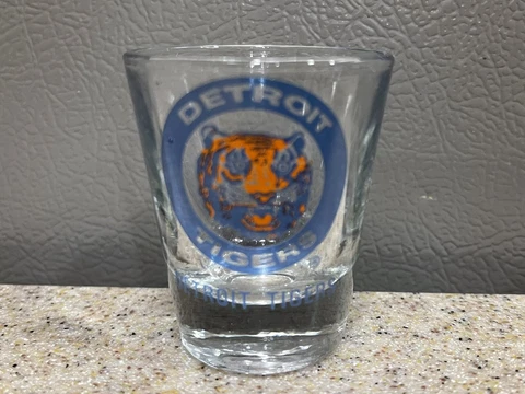 Vintage 1970s  Detroit Tigers 2.5" Shot Glass Cover