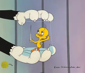 Rare Artist Proof Tweety Bird Limited Edition Cel Warner Bros Looney Tunes w/COA - Picture 1 of 2