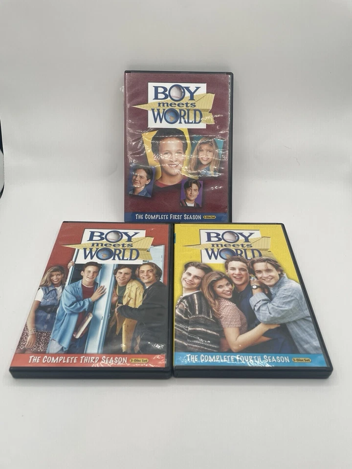 Lot Of 3 ABC Sitcom Series Boy Meets World Complete Seasons 1, 3, & 4 On DVD - Image 1 of 4