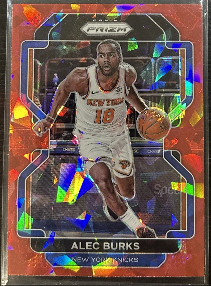 2021-22 Panini Prizm Alec Burks Red Cracked Ice Prizm #65 New York Knicks - Image 1 of 1