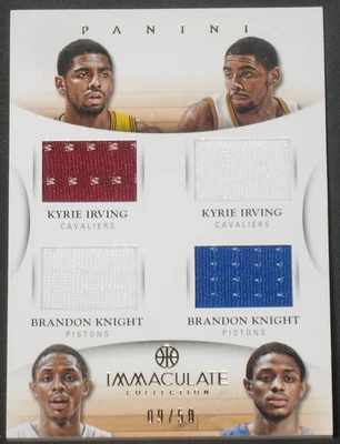 Kyrie Irving Brandon Knight 2012 Panini Immaculate Quad Rookie Jersey (9/50) #35 - Image 1 of 2