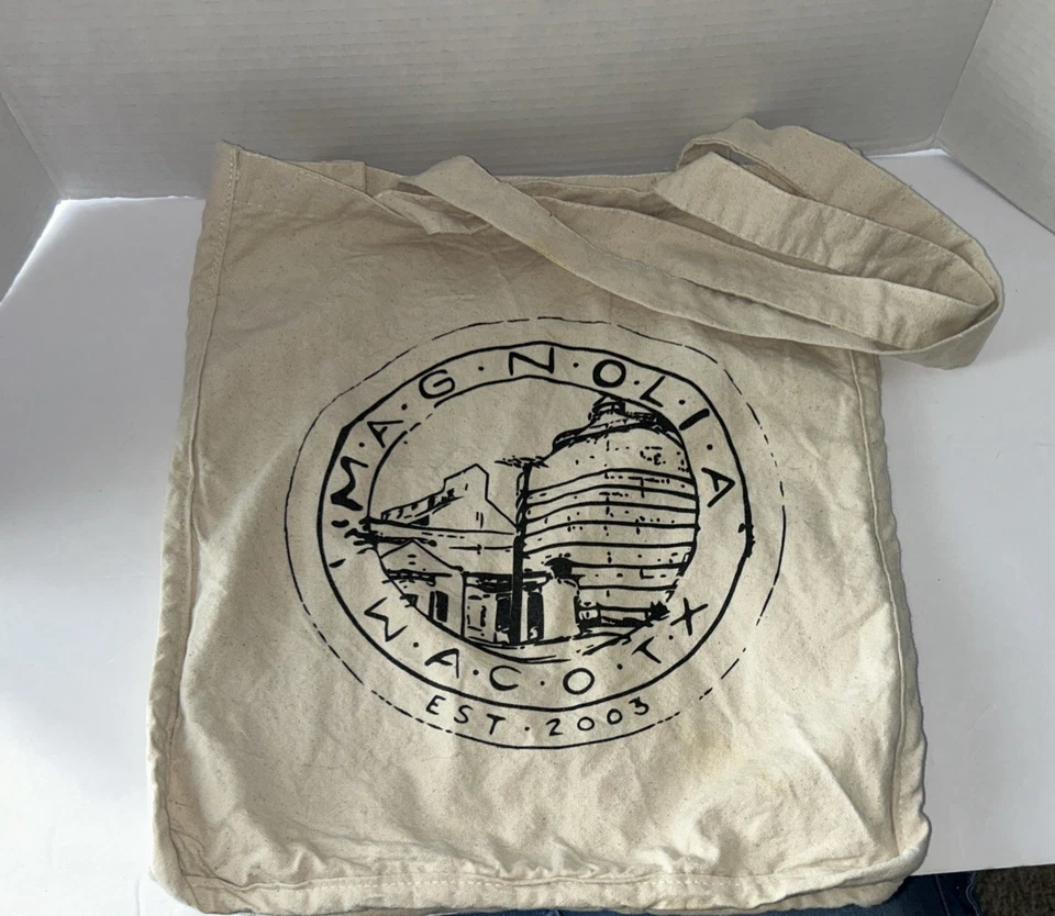 Magnolia Market Waco Texas Canvas Tote Bag with Solos Illustration - Image 1 of 1