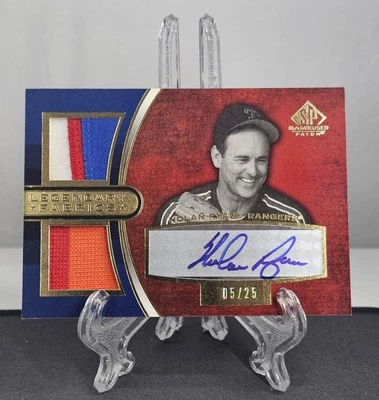 Nolan Ryan 2004 Upper Deck SP Game Used Legendary Fabrics PATCH AUTO 3/25 HOF  - Image 1 of 3
