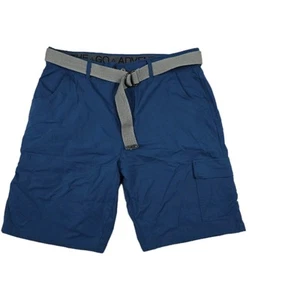 Gerry Cargo Utility Shorts Men's Size 38 Blue Belted Hiking Outdoor - Picture 1 of 8