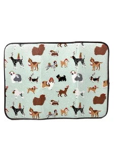 Charmante Hunde Weihnachten Geschirr Trocknen 1 Matte 15” x 20” mit rutschfester Rückseite - Neu ohne Etikett - Bild 1 von 5