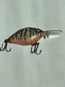 Natural Ike VTG Fishing Lure Fresh Water Crank Bait Tiger Stripe 3” Black Pink - Picture 1 of 9