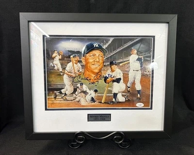 Yankees 11x14 Picture - Mickey Mantle - Autographed w/ JSA COA - Image 1 of 4