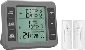 Drahtlose Kühlschrankthermometer | Temperaturalarm | Max/Min Aufzeichnung - Bild 1 von 7