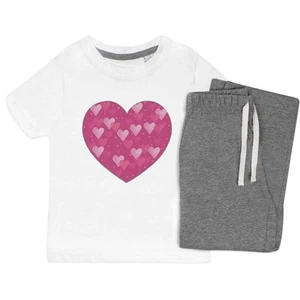 'Love Hearts Heart ' Kids Nightwear / Pyjama Set (KP051983) - Picture 1 of 10