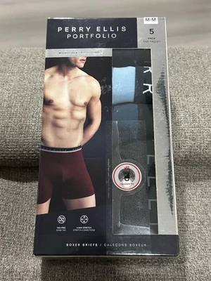 Мужские трусы-боксеры Perry Ellis Portfolio размер M - упаковка 5 шт. - микрофибра - Изображение 1 из 2