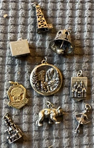 Lot Of 9 Vintage Sterling Silver Charms-Disney-Yosemite-Polar Bear-47.4 grams  - Picture 1 of 20
