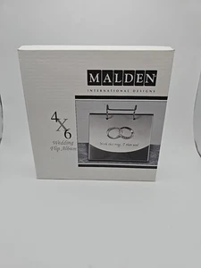 GUC 4 x 6" Gorgeous Malden Double Ring Wedding Flip Book Stand Holds 40 Photos - Picture 1 of 14