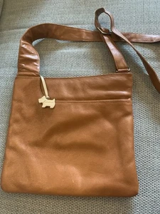 Genuine Radley Medium Tan Textured Leather Crossbody/Messenger Bag - Picture 1 of 8