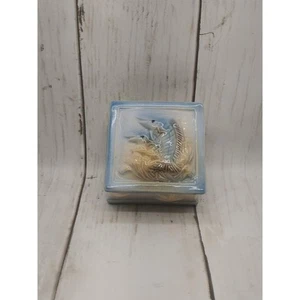 Vintage Blue Japan Sail Fish Trinket Box Sea Shells & Star Fish Decorate Sides - Picture 1 of 7