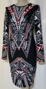 Stunning Stretchy Bisou Bisou Michele Bohbot Art Deco Dress 6 Bodycon Club Party - Picture 1 of 5