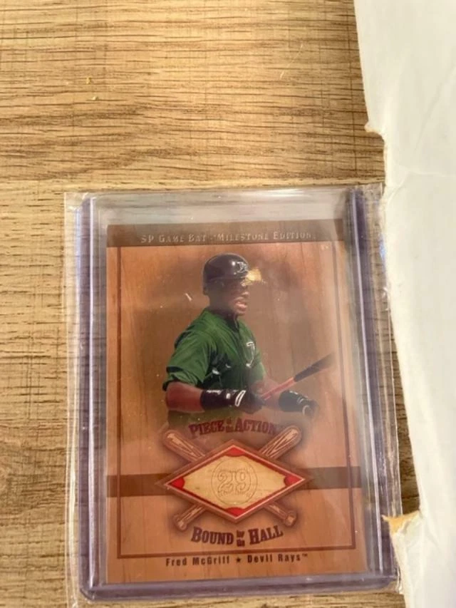  FRED McGRIFF TAMPA BAY RAYS 2001 SP GAME BAT MILESTONE GAME-USED BAT CRD #B-FM  - Image 1 of 1