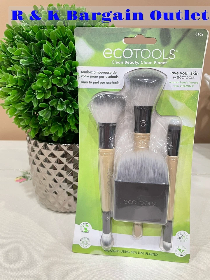 EcoTools  Vitamin E Infused Makeup Brushes 3162 Foundation , Concealer 4 Pc Set - Image 1 of 1
