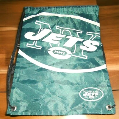 New York Jets Drawstring Backpack Bag Sack NFL Green - Image 1 of 4