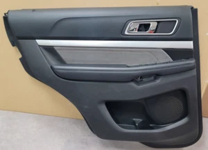 2011-2019 FORD EXPLORER LEFT REAR DOOR INTERIOR TRIM PANEL BLACK SUEDE LH - Picture 1 of 6