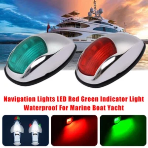2x LED Navigation Lights Nav Lamp Side Mount Port Starboard Marine Yacht Boat - Picture 1 of 30