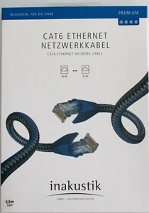Inakustik Premium CAT 6  Kabel Netzwerkkabel Patchkabel CAT6  5m - Picture 1 of 2