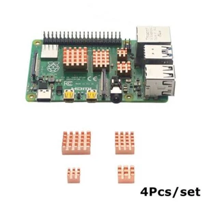 4Pcs Copper Heatsink Passive Cooling Pad Radiator fit for Raspberry Pi 4B 4 - Picture 1 of 8
