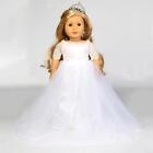 NEU Elegantes weißes Hochzeitskleid für American Girl Puppe 18 Zoll Ddoll Kleidung