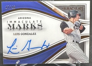 Luis Gonzalez 2023 Panini Immaculate Collection Immaculate Marks Autograph /49
