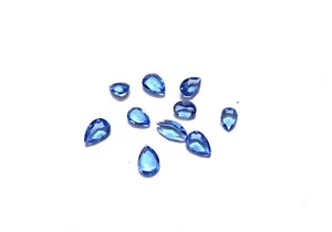 10 Pcs Tanzanite Color Cabochon Hydro Gemstone Jewellery Making Fancy Shape - Picture 1 of 6