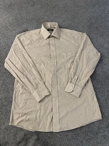 Chaps Mens Dress Shirts 15.5 32/33 Medium Beige Regular Fit Long Sleeve Collared - Picture 1 of 12