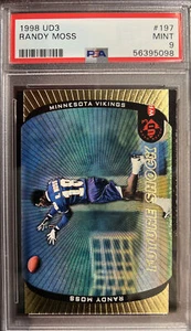 1998 UD3 FOIL RANDY MOSS ROOKIE RC #197 PSA 9 VIKINGS HOF - Picture 1 of 2