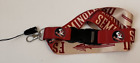 FSU Florida State Seminolen Team Farbe Logo 24""x 1"" Schlüsselband mit abnehmbarer Schnalle