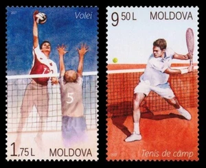 Moldova stamps! Sport, TENNIS, VOLLEYBALL, MNH, 2017, 2V - Picture 1 of 1