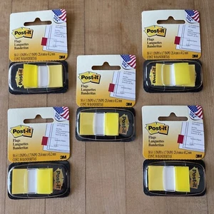 Post it Flags Yellow Standard Page Flags in Dispenser, 50 Per Pack, 5 Packs - Picture 1 of 2