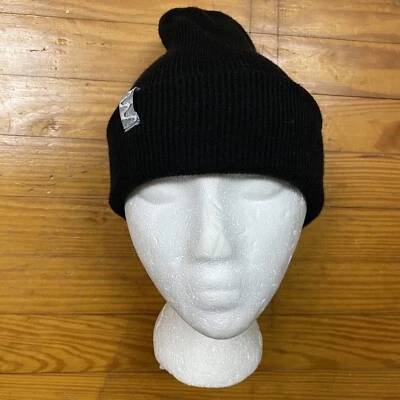 Gorro de piel de tortuga vintage adulto talla única negro 100 % acrílico esquí hecho en Canadá Foto 1 de 4