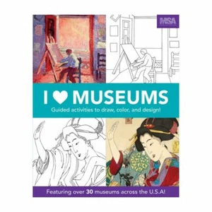 I Heart Museums Activity Book Kids Educational Art Draw Coloring Mudpuppy—New! - Picture 1 of 5