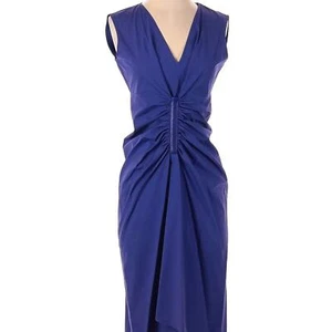 Vestido para mujer Reed Krakoff púrpura acanalado medio escote en V sin mangas talla 4 - Imagen 1 de 7