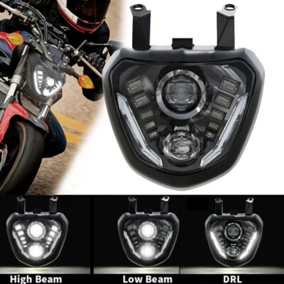 For Yamaha 2014-2017 FZ07 FZ-07 MT07 MT-07 LED Headlight Plug and Play with DRL - Image 1 of 4