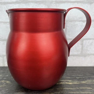 Vtg Aluminum ALSASA large red Drink pitcher El Salvador 12cups / 96oz - Picture 1 of 12