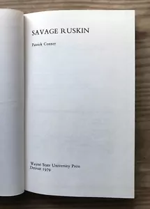 Savage Ruskin Patrick Connor Wayne State University Press 1979 Hardcover Buch - Bild 1 von 6