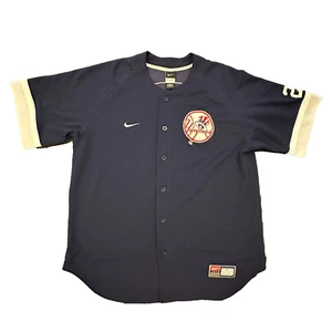 Vintage Nike Derek Jeter New York Yankees Blue #2 Baseball Jersey Men's Large - Picture 1 of 11