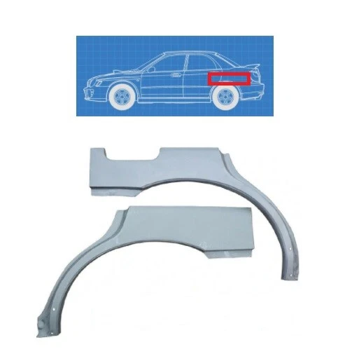 NEW REAR WHEEL ARCH REPAIR PANEL FENDER PAIR FOR SUBARU IMPREZA GD 2001-2007 - Image 1 of 1