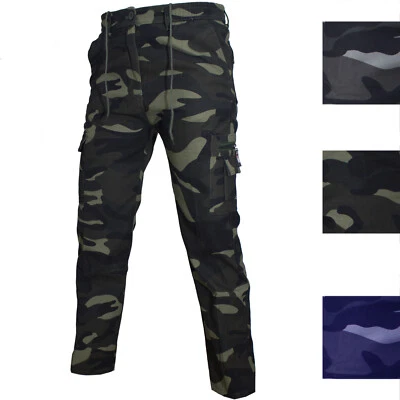 Pantalaccio felpato mimentico uomo tasconi invernale verde grigio caccia pesca   - Immagine 1 di 4