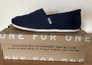 New Men's Toms Classic Canvas Slip On Shoes Size 7 Worn Once - Picture 1 of 7