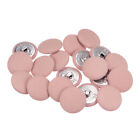 20pcs Fabric Cloth Covered Button 23mm Round Metal Sewing Buttons, Pink