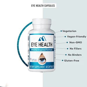 Areds 2 Vitaminas para Ojos - Extracto de Luteína, Zeaxantina y Arándano 60 Cápsulas - Imagen 1 de 8
