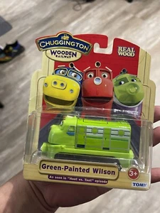 Tren ferroviario de madera pintado verde Wilson Chuggington se adapta al motor Thomas Tank - Imagen 1 de 3