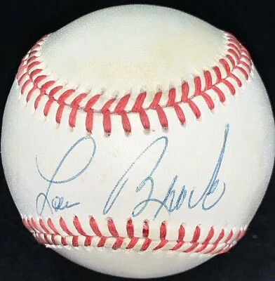 Lou Brock Autographed Signed ONLB Cardinals HOF WS PSA - Image 1 of 4